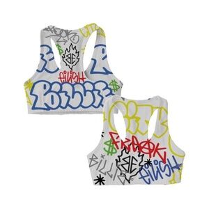 Billie Eilish x Freak City Graffiti • SPORTS BRA • Size Small (RARE)